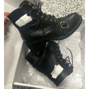 Olivia Miller- Combat Boots - size 7- black